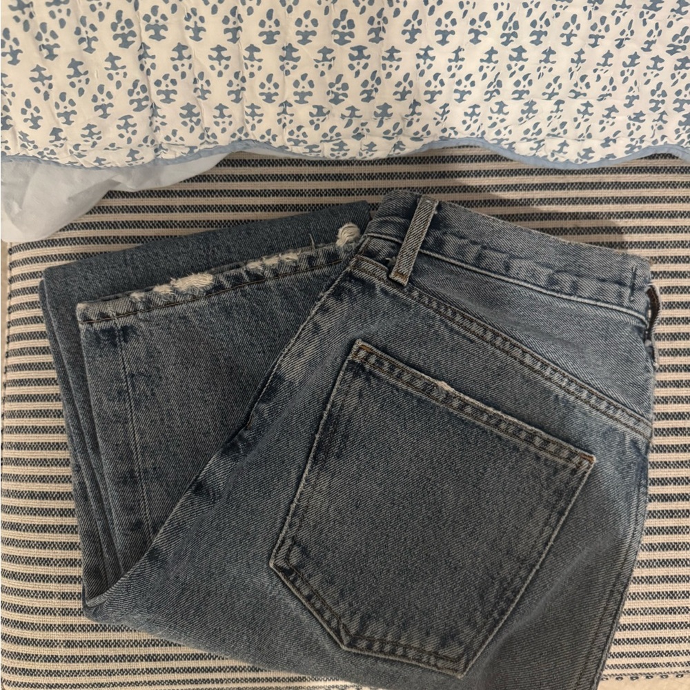 Agolde High Rise Straight Jeans - Light Blue / Navigate - Picture 6 of 7